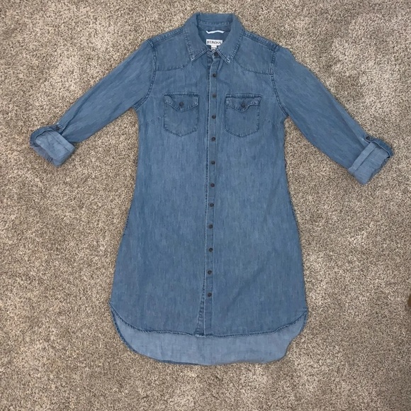 Merona XS Denim Dress & Belt - Picture 1 of 8